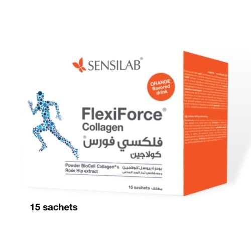 فلكسي فورس مسحوق الكولاجين للمفاصل 15 مغلف.     Flexiforce Collagen