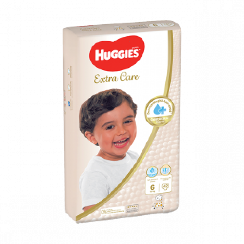 حفائض أطفال عناية فائفة مقاس 6 من وزن  +15 من هجيز_ 42 حفاض Huggies