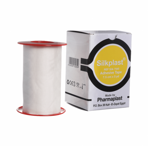 7.5 سم×5 ياردة لصق ضمادات فارما بلاست سيلك بلاست 7.5 سم. / silkplast