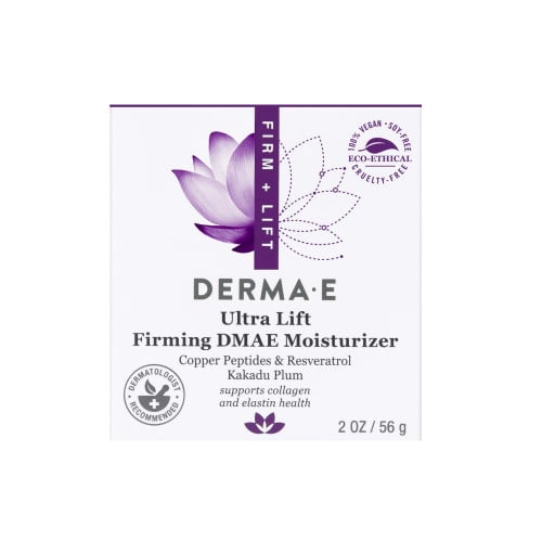 كريم  ترطيب فائق لشد البشرة باستخدام DMAE والببتيدات النحاسية وريسفيراترول وبرقوق الكوكاتو لمرونة الجلد من ديرما إي _ 56 جرام Derma E