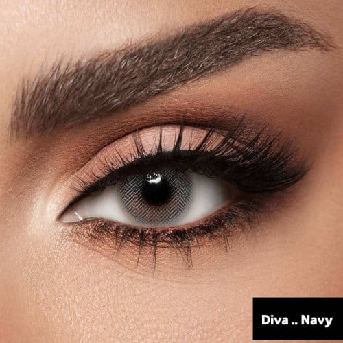 عدسات ملونة من ديفا - نيفي _ ثلاث شهور + محلول 120 مل