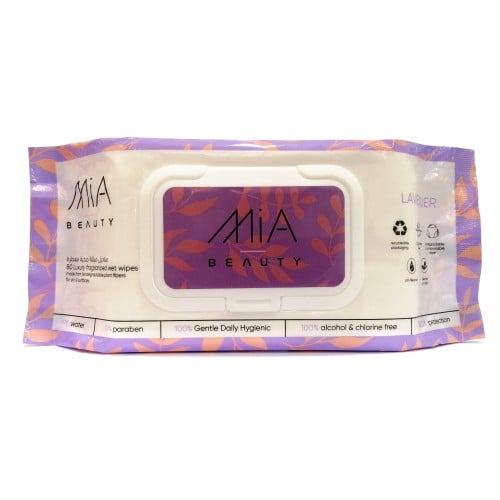 ميا مناديل مبلله ومعطرة 80 منديل لافندر.   MiA