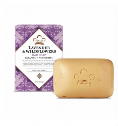 صابون الخزامى و الزهور البرية من نوبيان هيريتاج _ 5 أونصة.   Nubian Heritage