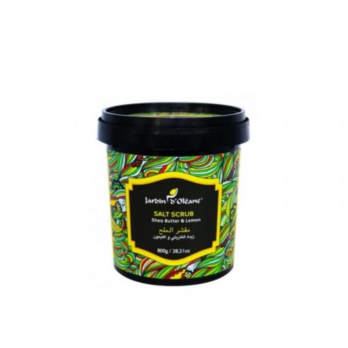 مقشر الملح بزبدة الكاريتي والليمون من جاردن اوليان - 800 جرام. Jardin D Oleane,
