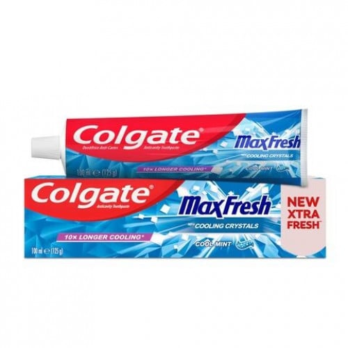 معجون أسنان كولجيت ماكس فريش ببلورات التبريد النعناع المنعش أبيض 100 مل / Colgate