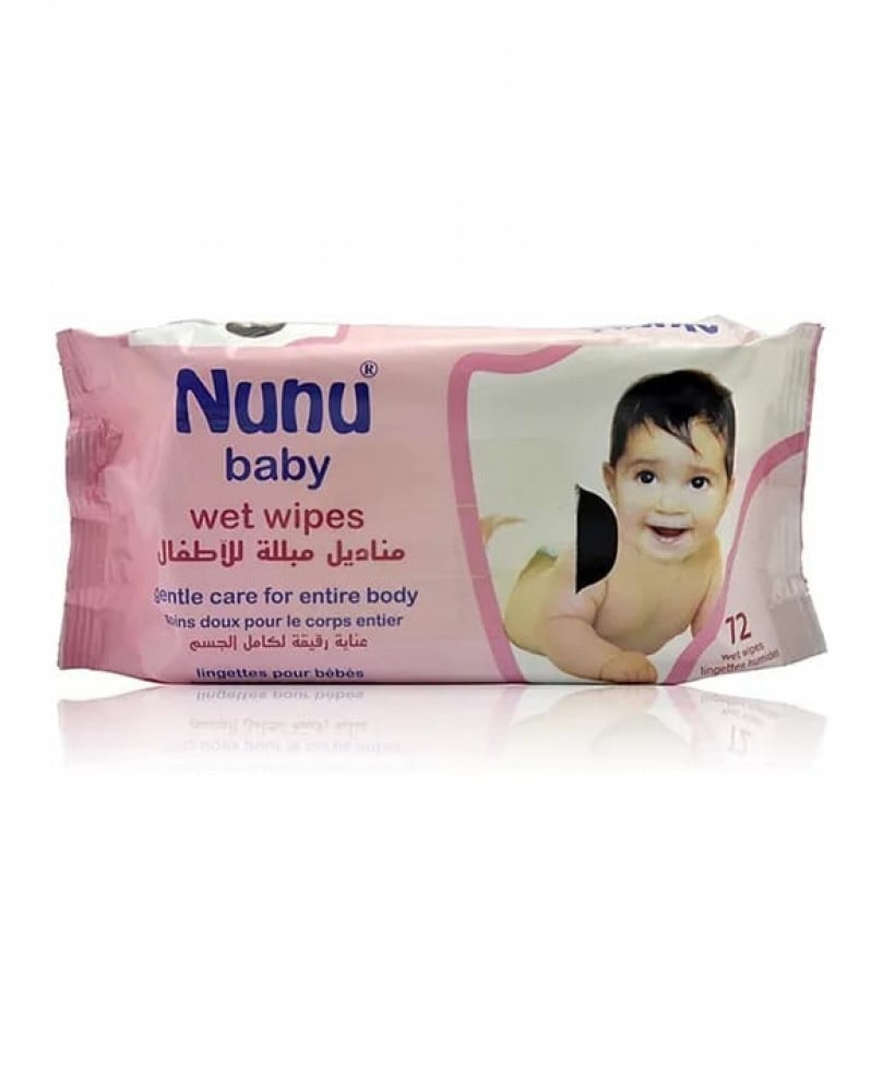 مناديل مبااة للاطفال من نونو 72 منديل nunu