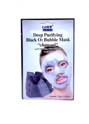 قناع فقاعات الاوكسجين بالفحم الاسود لتنقية الوجه من ليزر وايت 20جرام Laser white