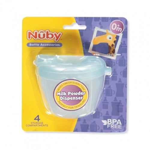 موزع حليب البودر لون واحد وحجم واحد من نوبي 4 حجرات / Nuby