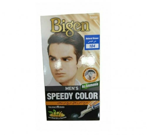 صبغة شعر للرجال باللون البني الطبيعي 104 من بيجين  - 1 عبوة Bigen