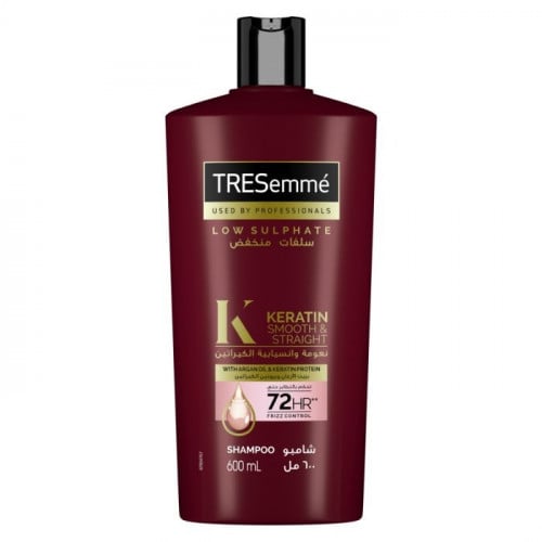 شامبو نعومة وانسيابية الكيراتين بزيت الارجان وبروتينات الكيراتين من تريسمي  - 600 مل.  Tresemme