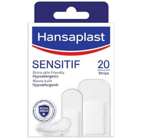 لاصقات جروح هانسابلاست للبشرة الحساسة _ 20 قطعة    Hansaplast Sensitive Plasters x20