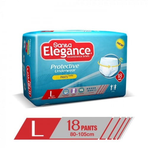 كلوت لكبار السن  مقاس L  كبير  من سانيتا اليجانس _  18 كلوت Sanita