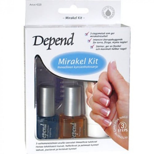 ديبند ميراكل كيت مجموعة المعجزة  للعناية المركزة  بالاظافر  _ 3 قطع.  Depend
