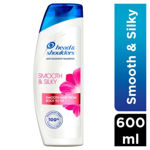 شامبو هيد آند شولدرز ضد القشرة إنسيابي وحريري للشعر الجاف والمتطاير _ 600 مل.  head & shoulders