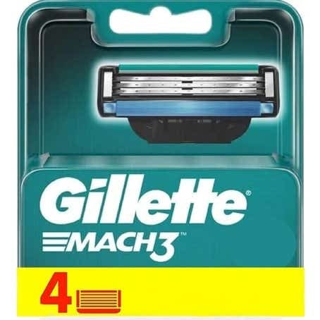 جيليت شفرات حلاقة ماك 3 - 4 قطع.  Gillette