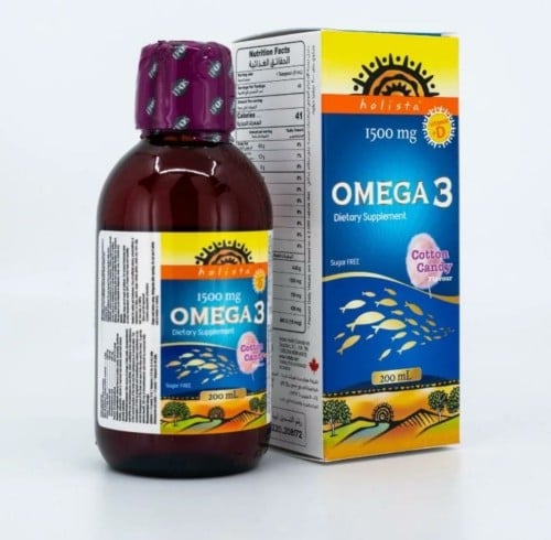 هوليستا شراب أوميجا 3 للأطفال بنكهة حلوى القطن _ 200 مل    Holista