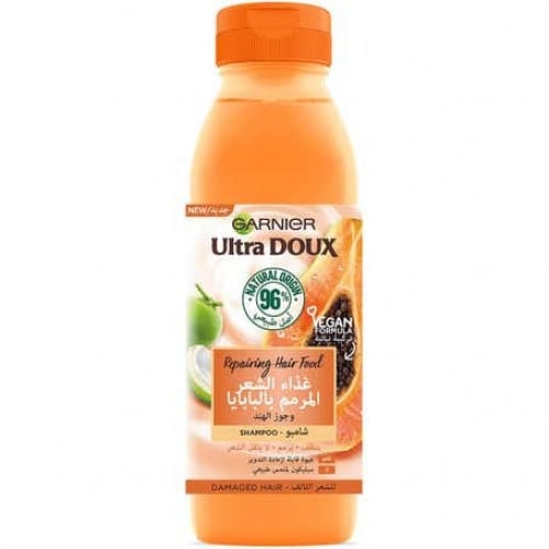غارنييه الترا دو غذاء الشعر شامبو مرمم بالبابايا 350 مل Garnier