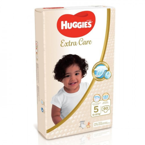 حفائض أطفال عناية فائقة مقاس 5 من وزن 12 _ 22 كيلو / عبوة جامبو من هجيز - 60 حفاض Huggies