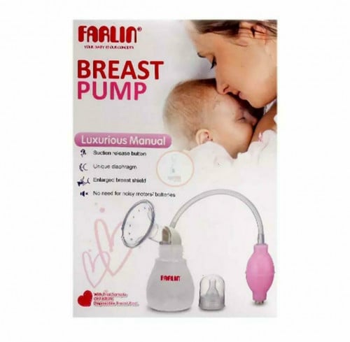 مضخة الثدي البلاستيكية مع زجاجة من فارلين سعته 250  مل Farlin