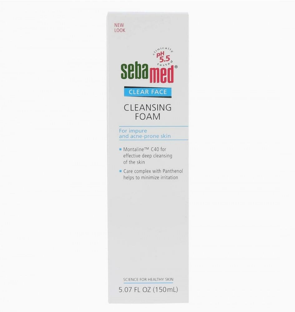 سيباميد كلير فيس رغوة التنظيف للبشرة المعرضة لحب الشباب والشوائب، 150 مل.   Sebamed