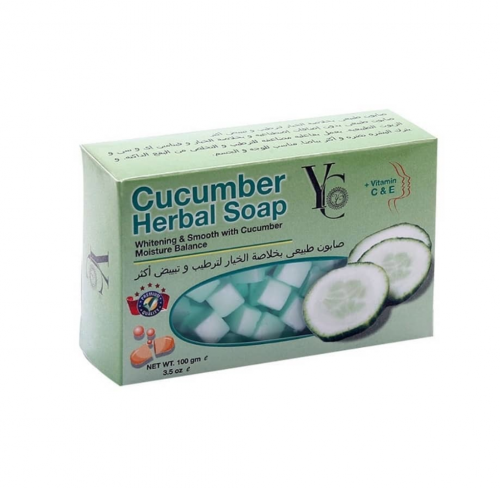 صابون واي سى طبيعي بخلاصه الخيار 100 جم Natural YC soap with the