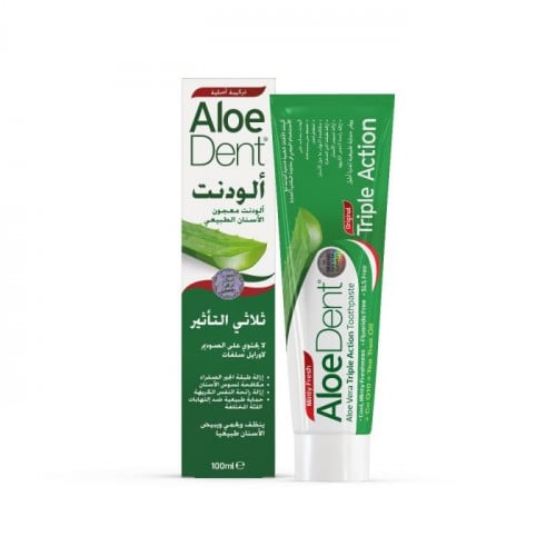 ألودنت، معجون اسنان، ثلاثي التأثير - 100مل /Aloe dent