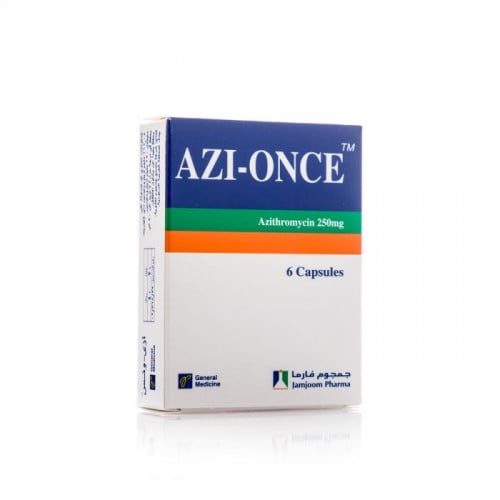 أزي-ونس 250 مجم، مضاد حيوي _ 6 كبسولات. Azi-Once