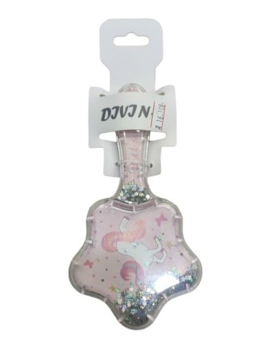 فرشاة شعر أطفال نجمة يونيكورن  وسادة هوائية على شكل نجمة الترتر ماركة ديفينا.   Divina