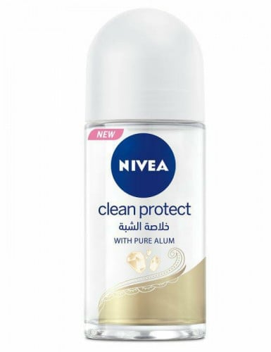 Nivea مزيل عرق رول أون بالشبة نظافة وحماية  من نيفيا - 50 مل