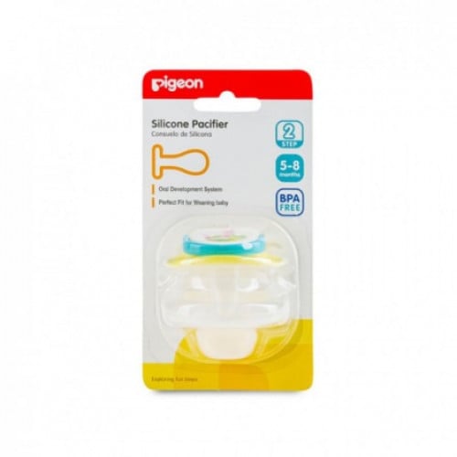 لهاية أطفال بطبعات من السلكون للأطفال من بيجون من عمر 5 ألى 8 شهور (متعددة الألوان ). Pigeon