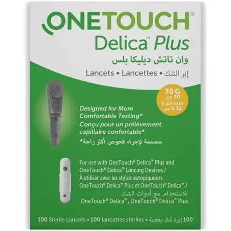 ديليكا بلس مشارط معقمة 100  لانسيت  Delica Plus Sterile Lancets 100 Lancet