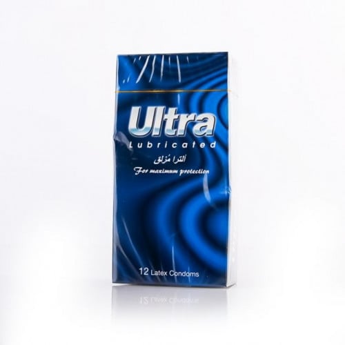 واقي ذكري  طبي مع مزلق من ألترا _  12 قطعة ultra