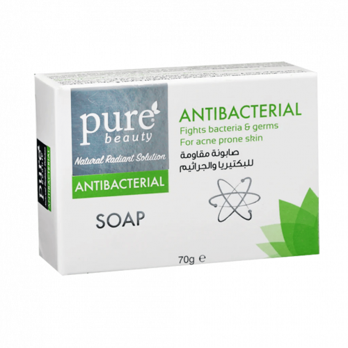 بيور بيوتي صابونة مقاومة للبكتيريا والجراثيم 70 غرام.  Pure Beauty