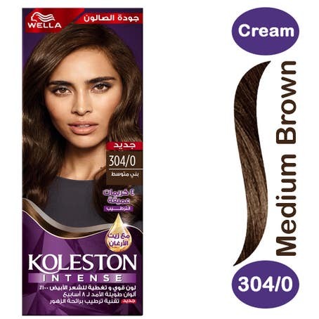 كوليستون صبغة شعر بني متوسط + مظهر 304/0. Koleston