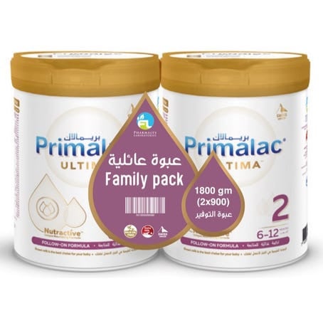 بريمالاك ألتيما حليب أطفال رقم (2) عبوة مزدوجة (2*900 جم).  primalac