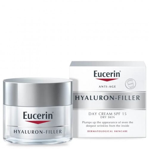 كريم النهار من يوسرين Eucerin Anti-Age Hyaluron-Filler Day Cream للبشرة الجافة SPF15 + حماية من الأشعة فوق البنفسجية UVA (50 مل)