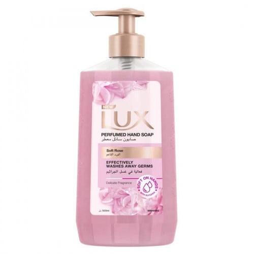 صابون يدين لوكس بعطر الورد الناعم _ 500 مل   Lux