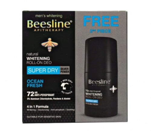 بيزلين مزيل عرق رول اون دراى اوشن فريش 72 ساعة حماية للرجال. _ 2 × 50 مل. Beesline