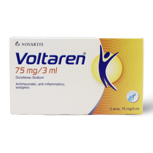 فولتارين، مضاد للالتهابات 75 ملجم/ 3 مل - 5 امبولات.   Voltaren