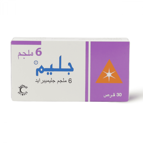 جليم 6 مجم، يقلل مستوى السكر في الدم - 30 قرص.   Glim 6 Mg
