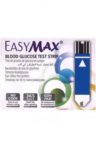 شريط قياس نسبة  السكر في الدم  ايزي ماكس _ 50 شريط  Easymax
