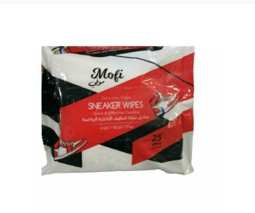 موفي مناديل مبللة لتنظيف الأحذية الرياضية  _ 25 منديل. Mofi