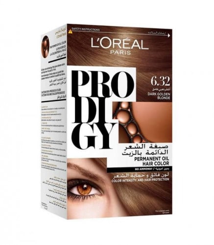 صبغة الشعر الدائمة بالزيت - أشقر ذهبي غامق . من باريس لوريال Loreal paris