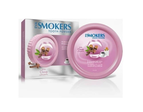بودرة أسنان إيفا سموكرز بالقرنفل 40 جرام.   Eva smokers