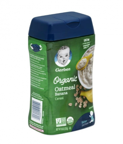 لأطعمة العضوية دقيق الشوفان الموز الحبوب علبة جربر  _ 227 جرام / Gerber