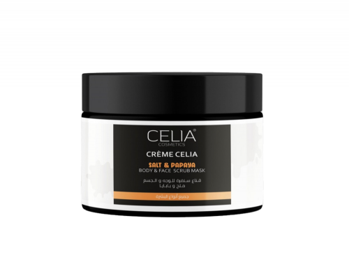 سيليا قناع سنفرة للوجه والجسم ملح الهيمالايا والبابايا _ 500 مل  Celia