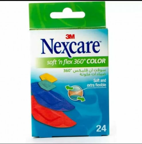 ضمادة ألوان متنوعة  من نيكسكير 24 قطعة Nexcare