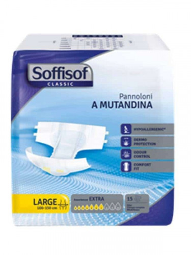 حفائض طبية كبار السن  مقاس – L من سوفي سوف _  15  حفاض Soffisof