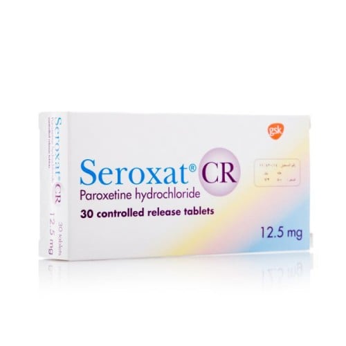سيروكسات سي أر 12.5 مجم، مضاد للاكتئاب _ 30 قرص     Seroxat CR 12.5 Mg