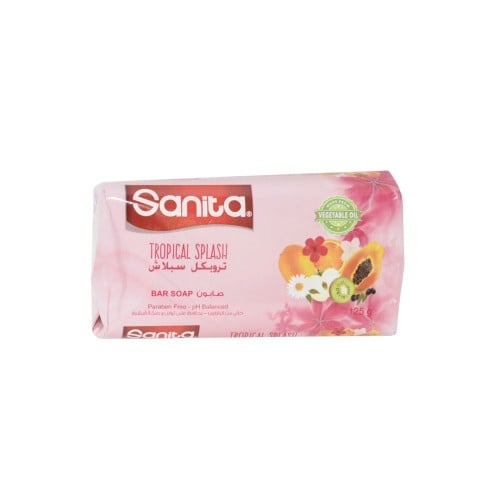 صابون يدين بخلاصة تروبكل سبلاش من سانيتا 125 جرام.  Sanita